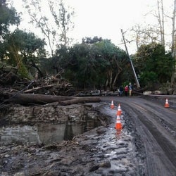mudslide damages to roads