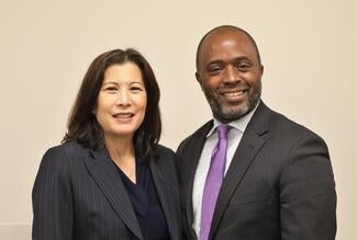 Chief Justice Tani Cantil-Sakauye and State Superintendent of Public Instruction Tony Thurmond