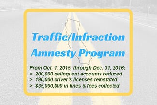 Traffic Infraction Amnesty Program Ending