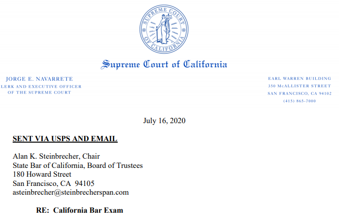 California Supreme Court Lowers Bar Exam Passing Score | California Courts  Newsroom