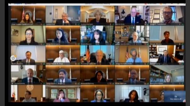 screen capture of webcast of council meeting