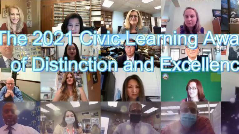 Chief Justice Visits Virtually with California Students, Educators Honored with Civic Learning Award