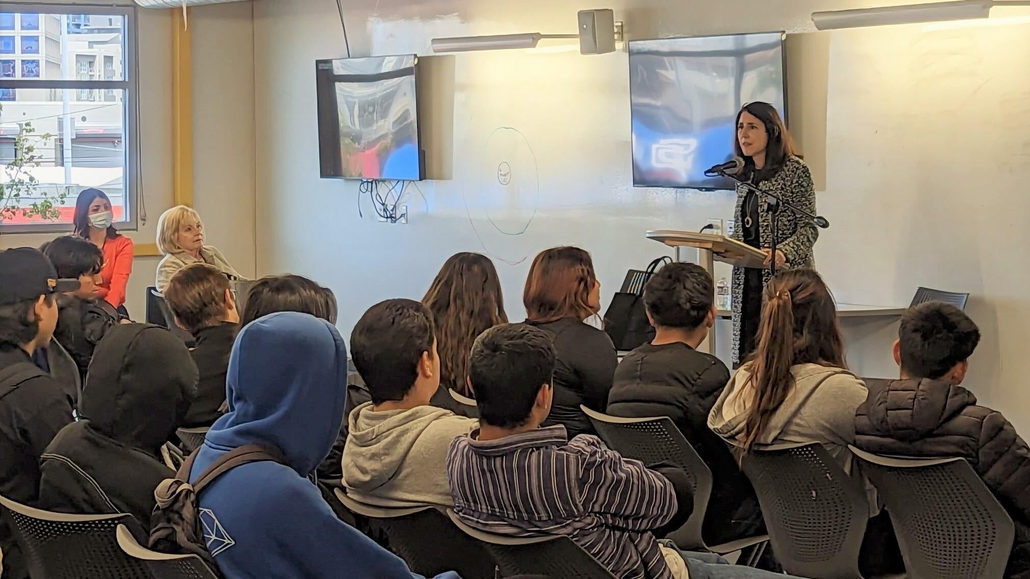 Chief Justice speaks to students at Monarch School in San Diego