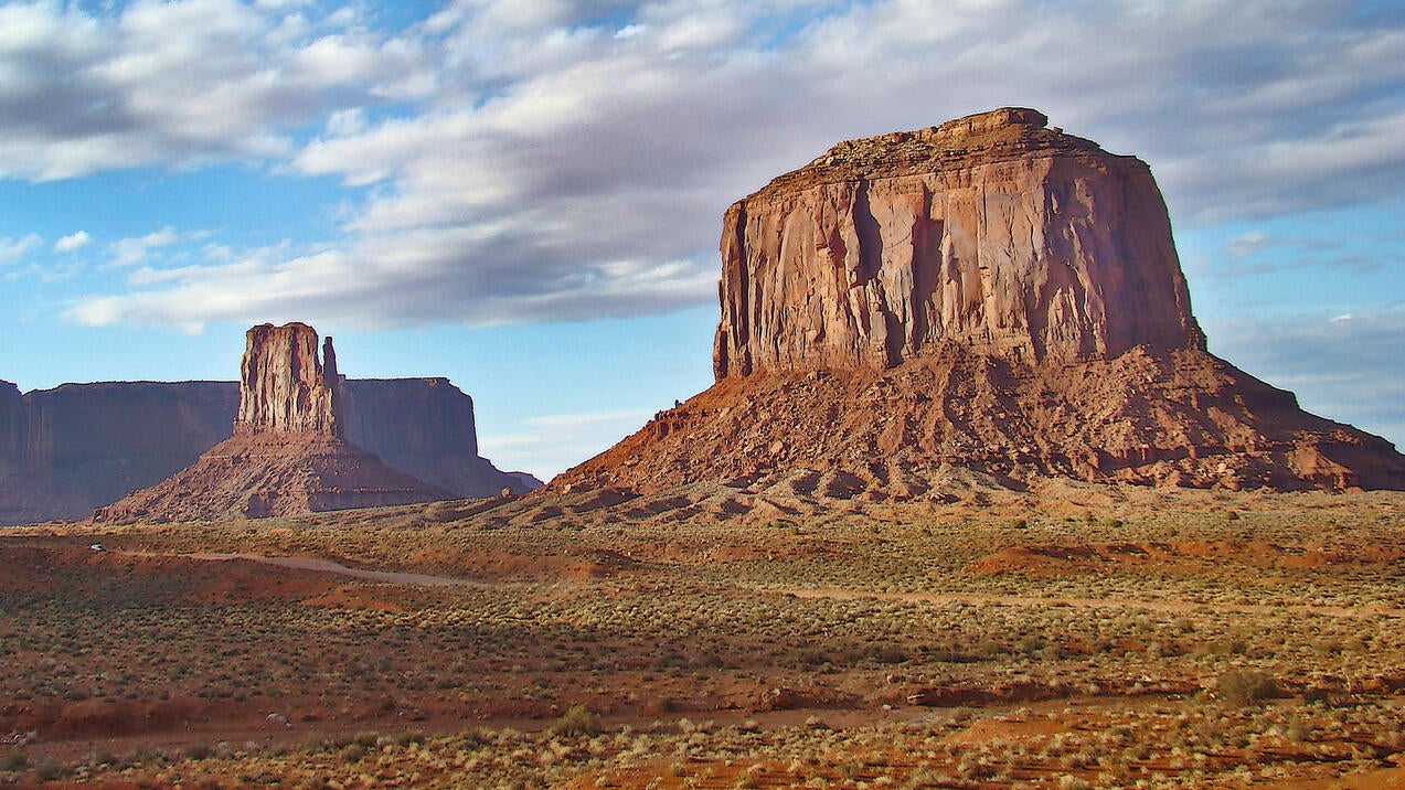 Permian and Triassic Formations in Navajo Nation Land in Monument Valley, Utah, USA