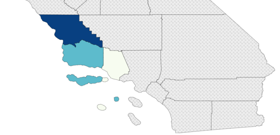 Tri-counties Judicial Mentor Program Map