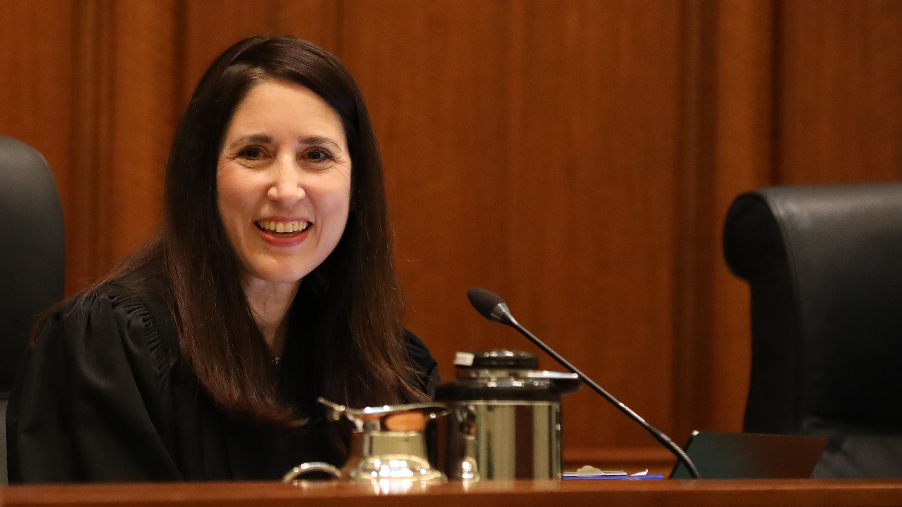 Chief Justice Patricia Guerrero began the oral argument session by welcoming the dozens of students seated in the San Francisco courtroom.