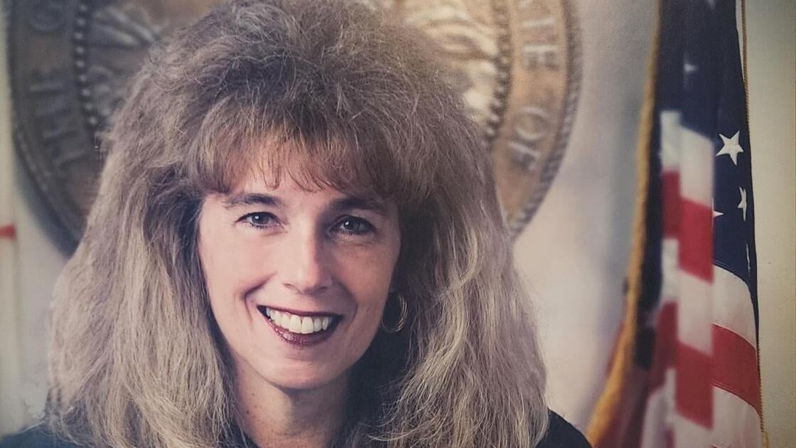 Justice Patricia Bamattre-Manoukian in judicial attire in front of United States flag and California state seal.