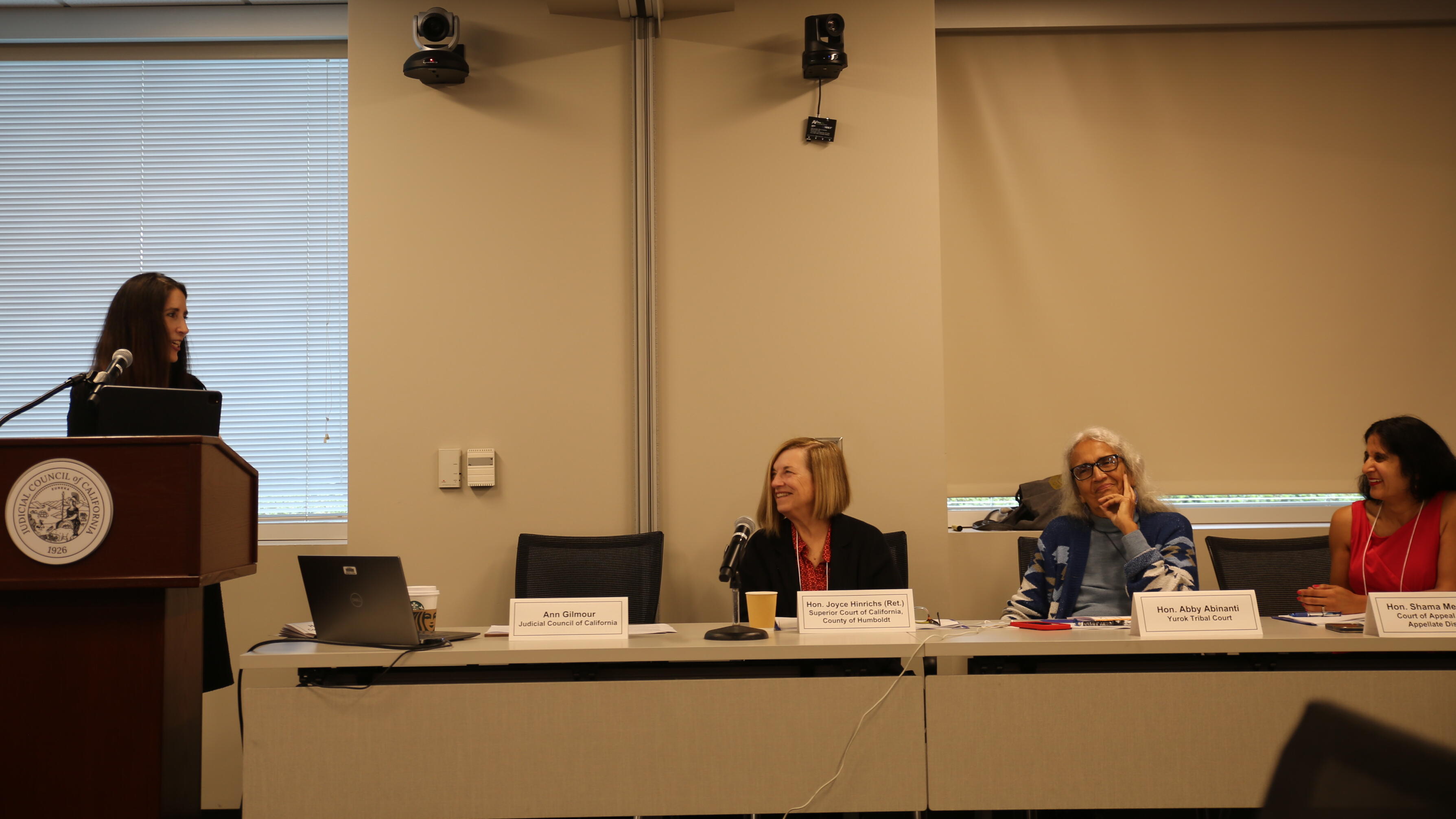 Chief Justice with Tribal Court-State Court Forum co-chairs at event