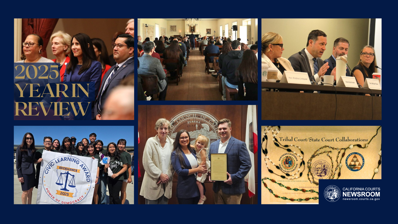 Collage of photos with the words Year in Review on it