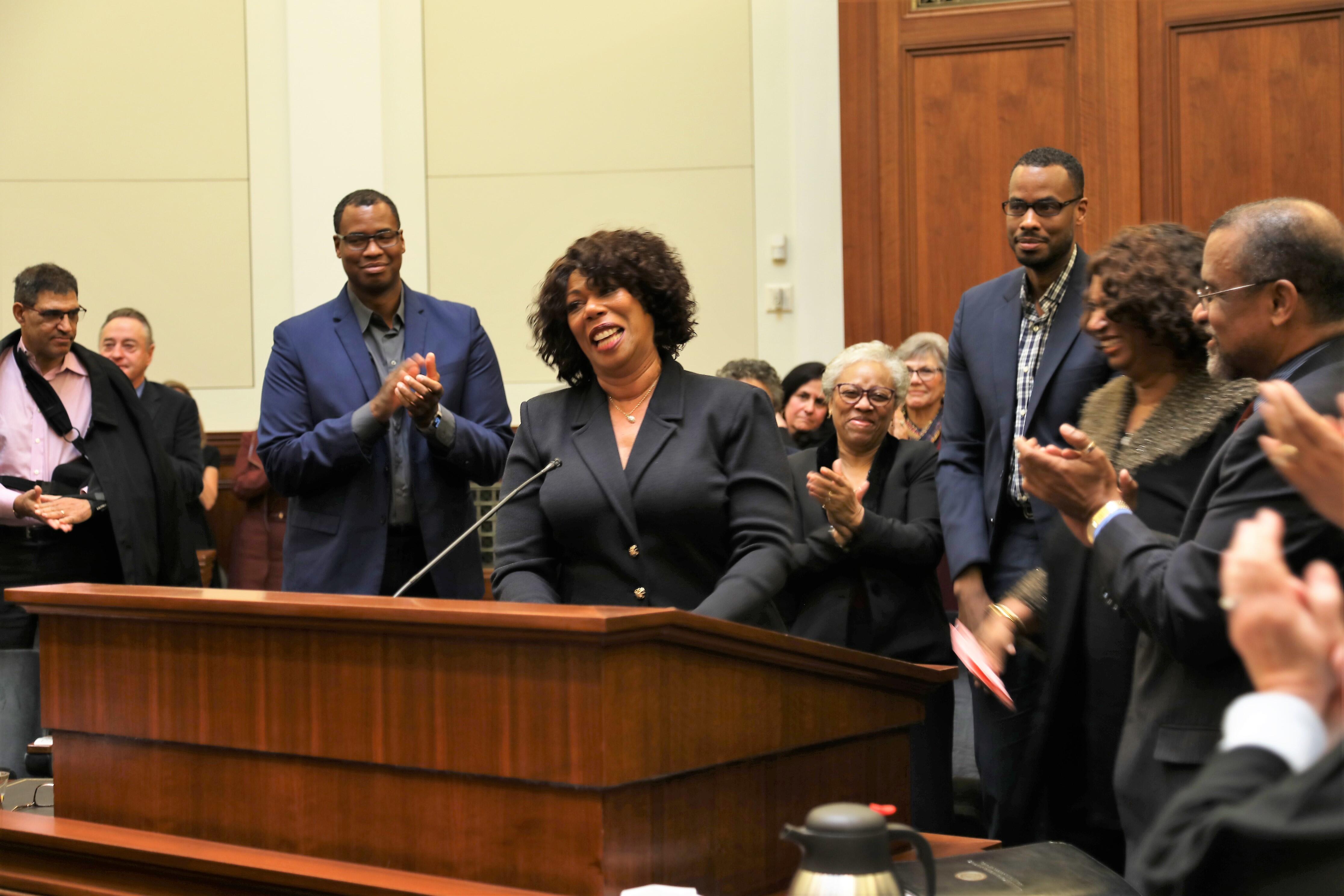 Governor Newsom last year appointed Teri L. Jackson to the First District Court of Appeal, that court&#39;s first African-American female justice.