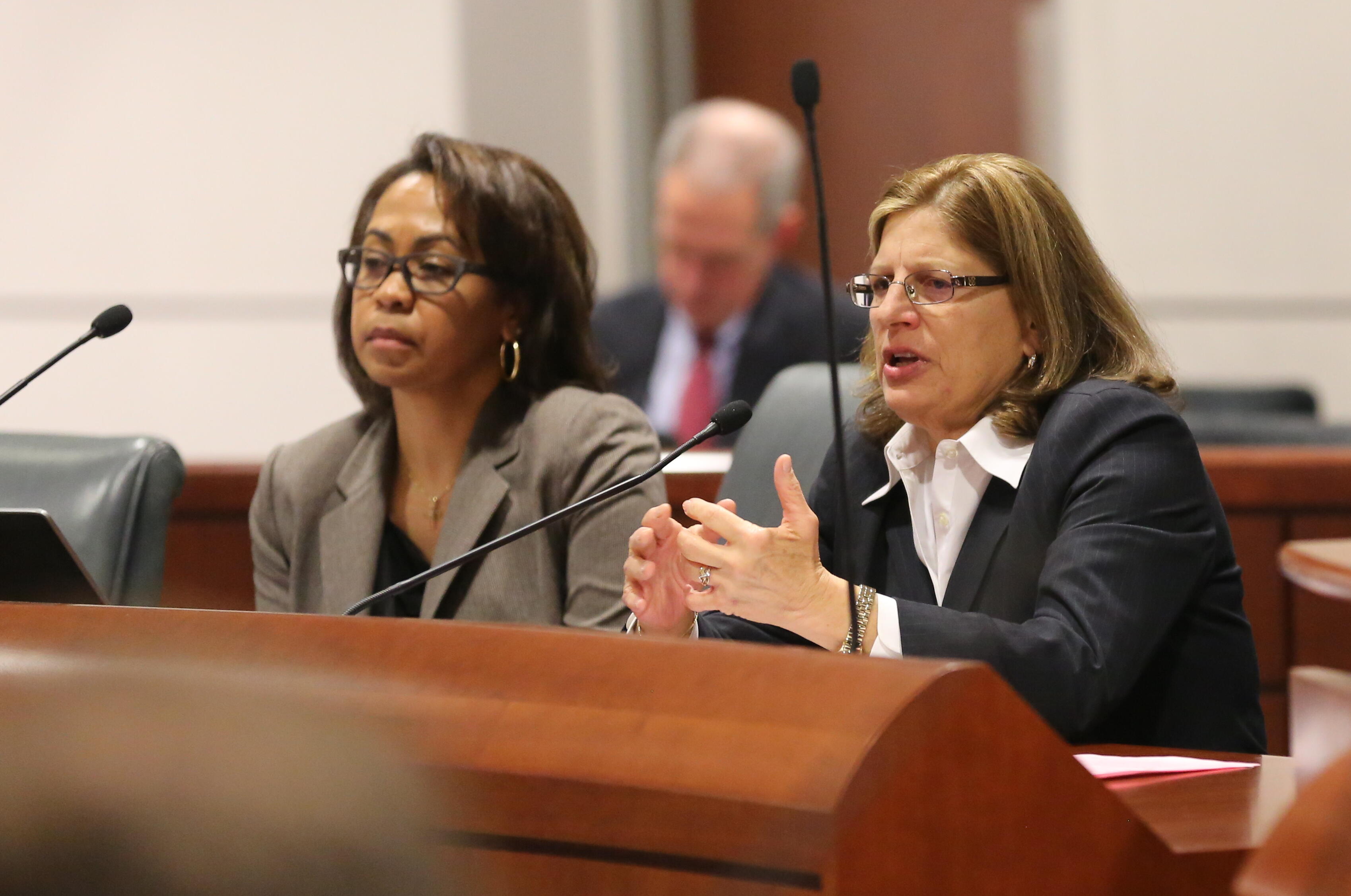 Keeping Kids in School steering committee chairs, Judge Stacy Boulware Eurie (left) and Judge Donna Groman, present on the connections between trauma, truancy and school discipline practices for court-involved youth. Watch here. Slides are available here.
