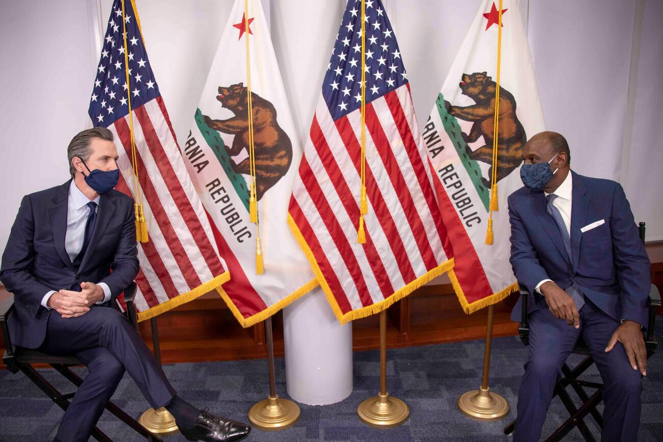 Governor Newsom and Martin Jenkins