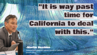 martin hoshino speaking quote it is way past time for California to deal with this unquote