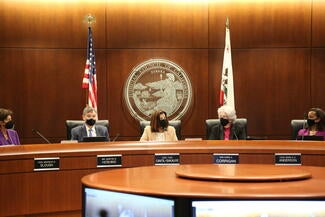 Chief Justice Tani Cantil-Sakauye speaks in the Judicial Council boardroom