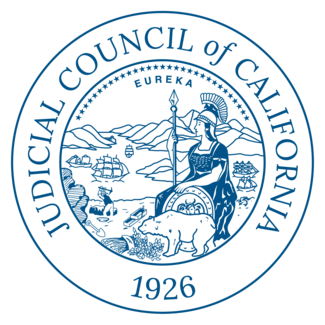 Judicial Council seal in blue