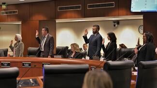 New Judicial Council members taking oath of office