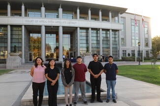 students standing outside the 5th district court of appeal