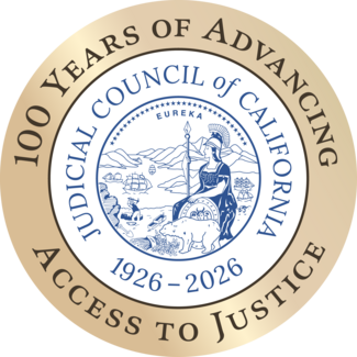 Judicial Council 100th anniversary seal in gold