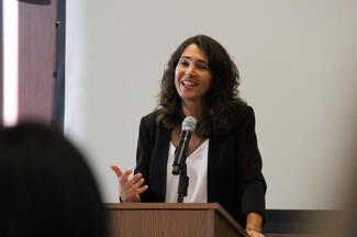 Judge Julia Alloggiamento, chair of the court's Community Outreach Committee.