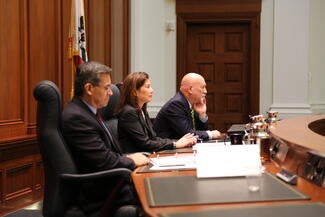 The Commission on Judicial Appointments is comprised of Attorney General Xavier Becerra and Chief Justice Tani G. Cantil-Sakauye. The third seat is filled by the senior Presiding Justice of the court affected by the appointment. Pictured here, Justice J. Anthony Kline.